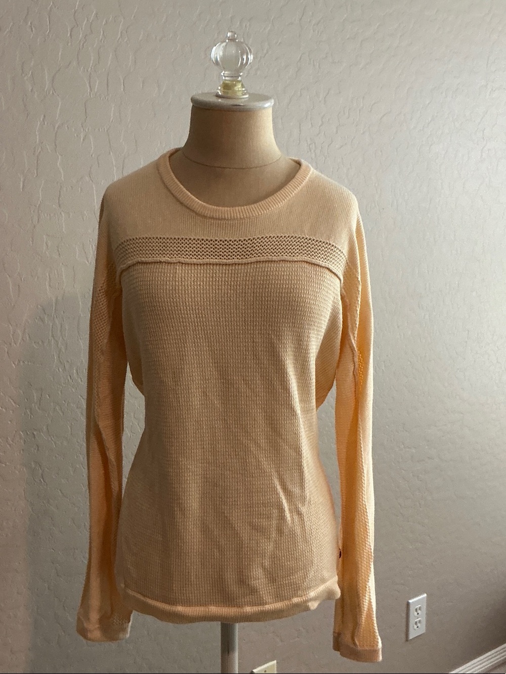 Kuhl Light Yellow Knit Long Sleeve Sweater